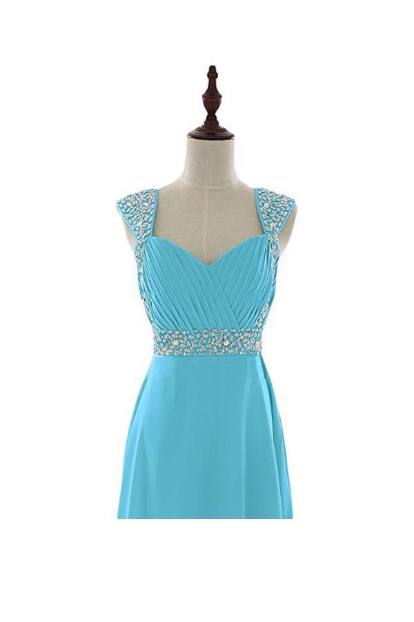 Beaded Chiffon Prom Dresses 2016 Long Bridesmaid Party Dresses BD011 - Pgmdress