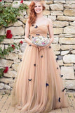 Beautiful Butterfly Wedding Dresses Sweetheart Ruffles Bridal Gown  WD429