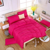 Bedding Set Soild Color Duvet Cover Sets Single Double King Size Modren Cute Kid Bed Linen Sheets - Pgmdress