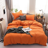 Ensemble de literie Soild Color Ensembles de housse de couette Simple Double King Size Modren Cute Kid Literie Draps