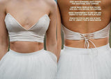 Boho Wedding Dress V Back Bridal Lace Gown Separates Wedding Dress WD496 - Pgmdress
