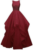 Charming Burgundy A-Line Prom Dress Evening Dress PG 218 - Pgmdress
