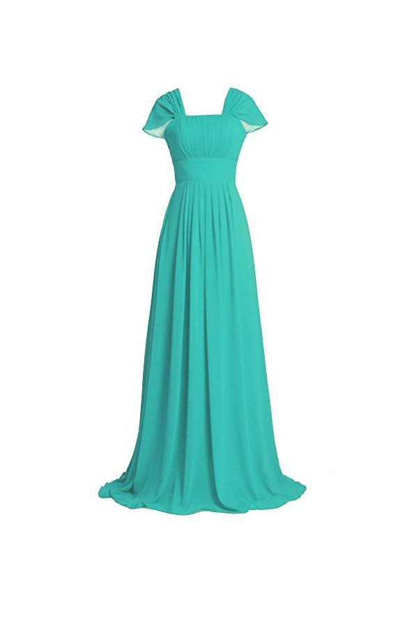 Chiffon Butterfly Sleeves Bridesmaid Dresses Formal Evening Dress BD025 - Pgmdress