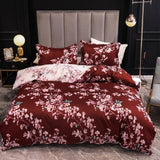 Classic Jacquard Bedding Set Solid Red Duvet Cover Simple King Size Comforter Bed Linen Single Queen Quilt Covers No Bed Sheet - Pgmdress