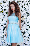 Cute A-line Blue Short Prom Dress Tulle Homecoming Dress PG150 - Pgmdress