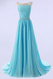 Elegant A-line Scoop Bridesmaid/Prom Dresses with Beading PG 206 - Pgmdress