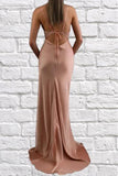 Elegant Mermaid Pink Long Prom/Evening Dress with Cowl Neck PSK212 - Pgmdress