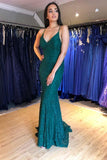 Fashion Green Lace Lace-up Mermaid Prom Evening Dress PSK034 - Pgmdress