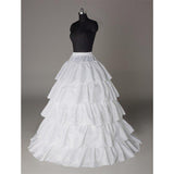 Fashion Wedding Petticoat Accessories 5 layers White Floor Length LP009 - Pgmdress