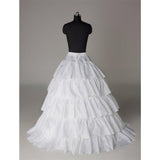 Fashion Wedding Petticoat Accessories 5 layers White Floor Length LP009 - Pgmdress