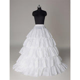 Fashion Wedding Petticoat Accessories 5 layers White Floor Length LP009 - Pgmdress