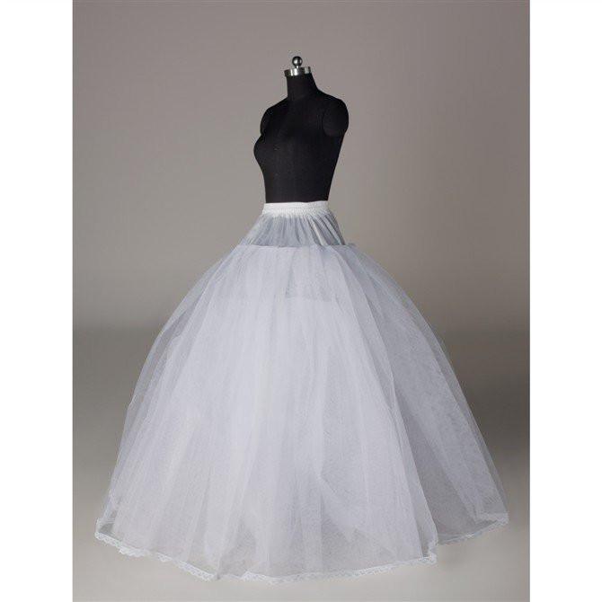 Fashion Wedding Petticoat Accessories White Floor Length LP005 - Pgmdress