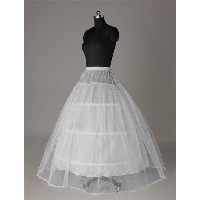 Fashion Wedding Petticoat Accessories White Floor Length LP006 - Pgmdress
