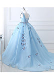 Formal Ballgown Tulle Prom Dress with Butterflies Wedding Dresses WD223 - Pgmdress