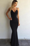 Gorgeous Black Mermaid Long Prom Dress with Criss Cross  PG565