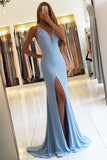 Gorgeous Sleeveless Mermaid Evening Dress Slit Long Prom Dress   PG418