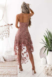 High Low Homecoming Dresses Spaghetti Straps Lace Short Prom Dress PD368 - Pgmdress