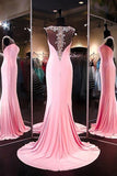 High Quality A-line Mermaid Satin Pink Long Prom Dress Evening Dress PG297 - Pgmdress