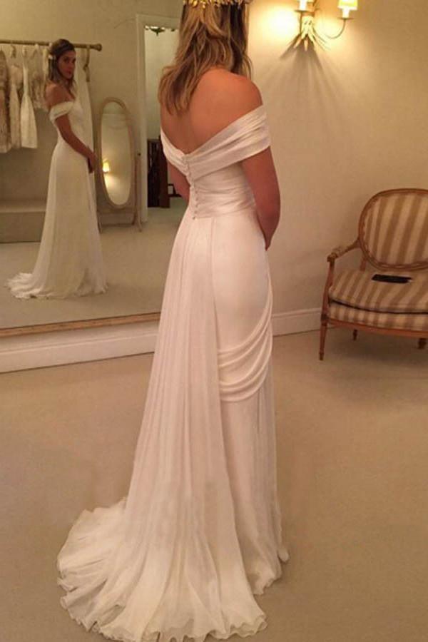 High Quality Strapless Off The Sleeves Long Wedding Dresses WD016 - Pgmdress