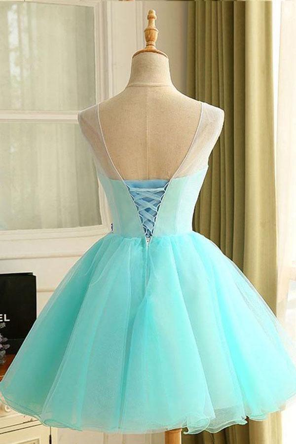 Homecoming Dress Beautiful Hand-Made Flower Short Prom Dress Party Dress PD364 - Pgmdress