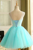 Homecoming Dress Beautiful Hand-Made Flower Short Prom Dress Party Dress PD364 - Pgmdress