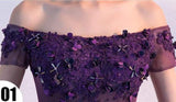 Homecoming Dress Purple Off-the-shoulder Short Prom Dress Party Dress PD354 - Pgmdress