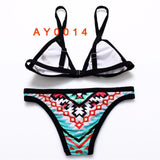 Hot Design Retro Style Simple Model Brazilian Sexy Printing Swimsuit Bikinis - Pgmdress