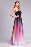 Hot Sale Sweetheart Gradient Chiffon Prom Dresses Formal Dresses PG937 - Pgmdress