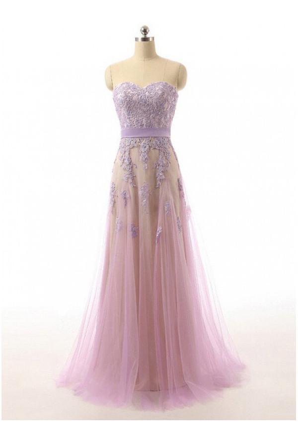 Lace Sweetheart Tulle Prom Dresses Evening Dresses PG 226 - Pgmdress