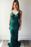 Mermaid Spaghetti Straps Criss Cross Hunter Prom/Evening Dress PG994 - Pgmdress