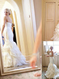 Mermaid Sweetheart Court Train Organza Wedding Dresses WD025 - Pgmdress