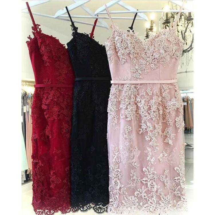 Mermaid Sweetheart Straps Lace Short Prom Dresses Homecoming Dresses US16 / Custom Color Mermaid Sweetheart Straps Lace Short Prom Dresses Homecoming Dresses US16 / Custom Color