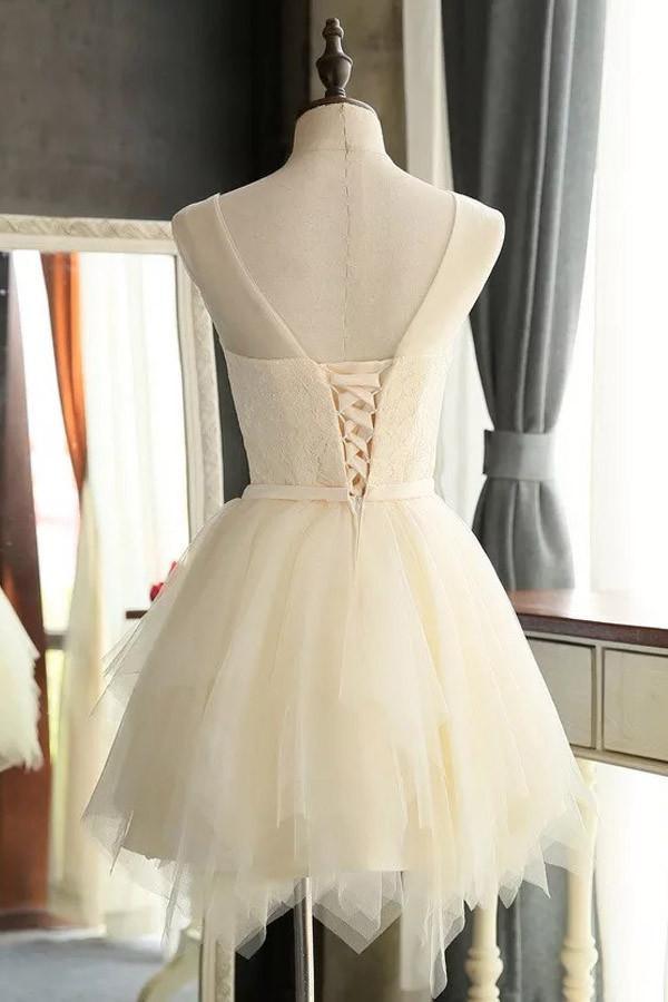Mini Charming Tulle Short Prom Dresses Homecoming Dresses PG127 - Pgmdress