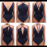 One Piece Swimsuit Backless Bodysuit Brazilian Monokini Swimwear - Pgmdress