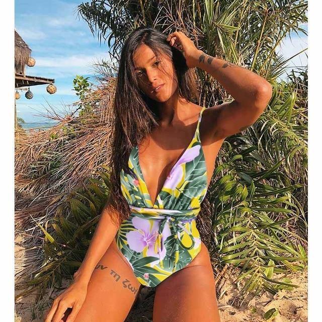 One Piece Swimsuit Backless Bodysuit Brazilian Monokini Swimwear – Pgmdress