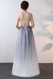 New Style A-line High Neck Tulle Prom Dresses With Applique PG626 - Pgmdress