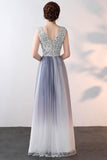 New Style A-line V Neck Tulle Prom Dresses With Sequin PG628 - Pgmdress