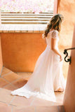 Nice Long Wedding Dresses With Chiffon A-line/Princess Zipper WD206 - Pgmdress