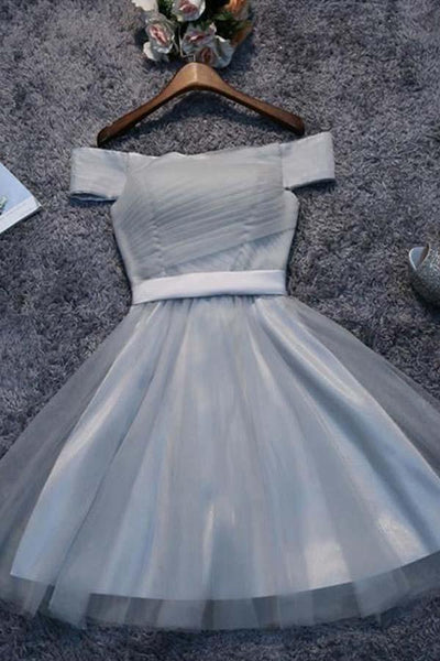 grey short formal dresses Cute A-line Sparkle Grey Short Party Dress, Cheap Gray Short Homecoming Dresses UQ2100
