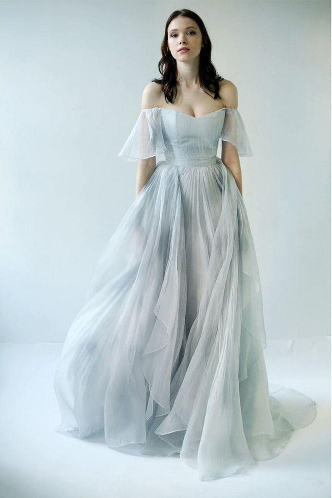 Off Shoulder Unique Design Most Popular Long Prom Dresses Bridal Gowns WD500 - Pgmdress