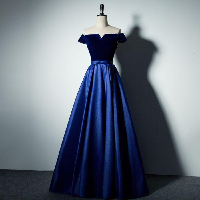 Off The Shoulder A-line Simple Long Prom Dresses Evening Dresses Pgmdress Off The Shoulder A-line Simple Long Prom Dresses Evening Dresses Pgmdress