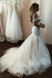 Off The Shoulder Mermaid Wedding Dresses Bridal Gown WD510 - Pgmdress