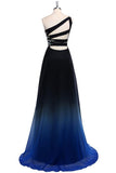 One Shoulder Chiffon Prom/Evening Dress With Beads PG 209 - Pgmdress