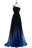 One Shoulder Chiffon Prom/Evening Dress With Beads PG 209 - Pgmdress