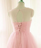 Pink Short Prom Dresses Tulle Party Dresses Pink Homecoming Dresses PD115 - Pgmdress