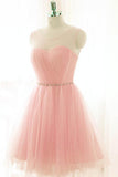 Pink Short Prom Dresses Tulle Party Dresses Pink Homecoming Dresses PD115