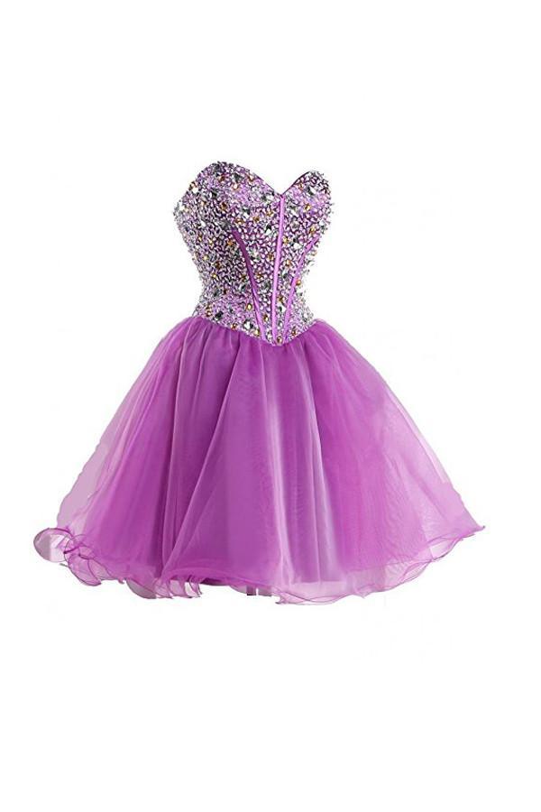 violet cocktail dress for prom Jovani Short Purple Babydoll Party Dress 26096