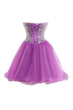 Purple Sweetheart Homecoming Dress Cocktail Dress Prom Dress PG049 - Pgmdress