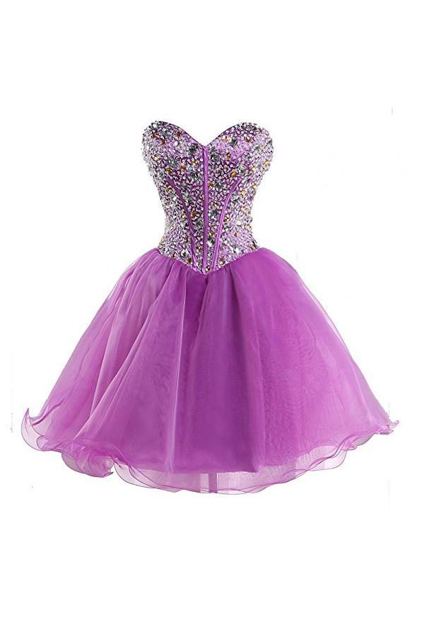 Purple Sweetheart Homecoming Dress Cocktail Dress Prom Dress PG049 - Pgmdress