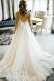 Romantic Princess Style Wedding Dresses with Spaghetti Straps WD502 - Pgmdress